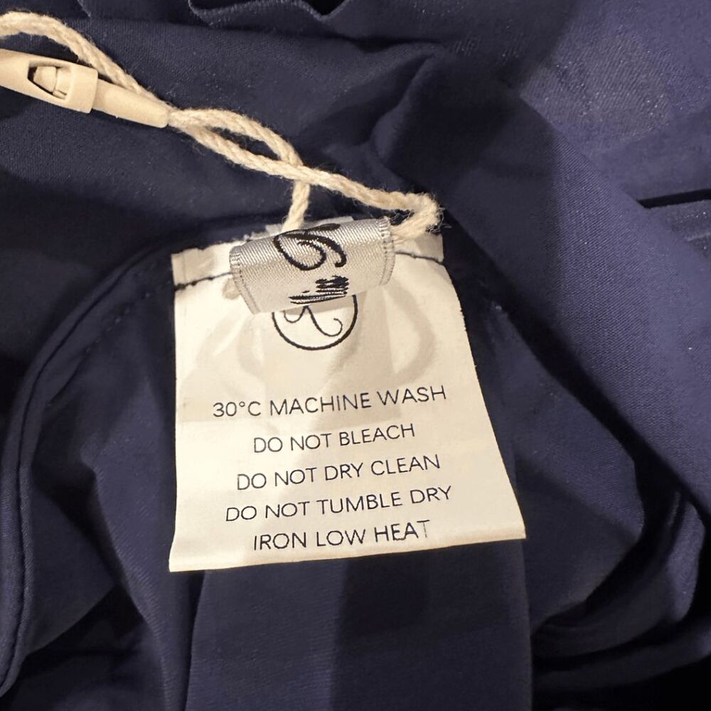 NWT Miss Rosier Womens Navy Blue Catherine Asymmetrical Pleated Maxi Dress Large - Picture 6 of 9